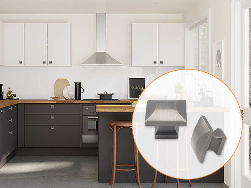 Square knob for drawer furniture hardware zinc alloy A5129