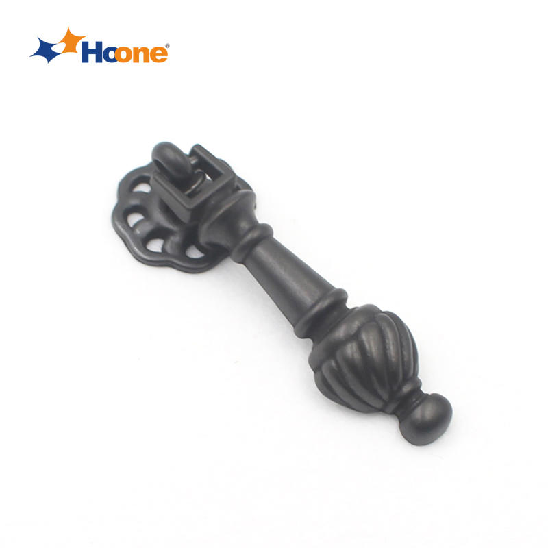 Black antique brass ring pull handle furniture hardware zinc alloy A6548