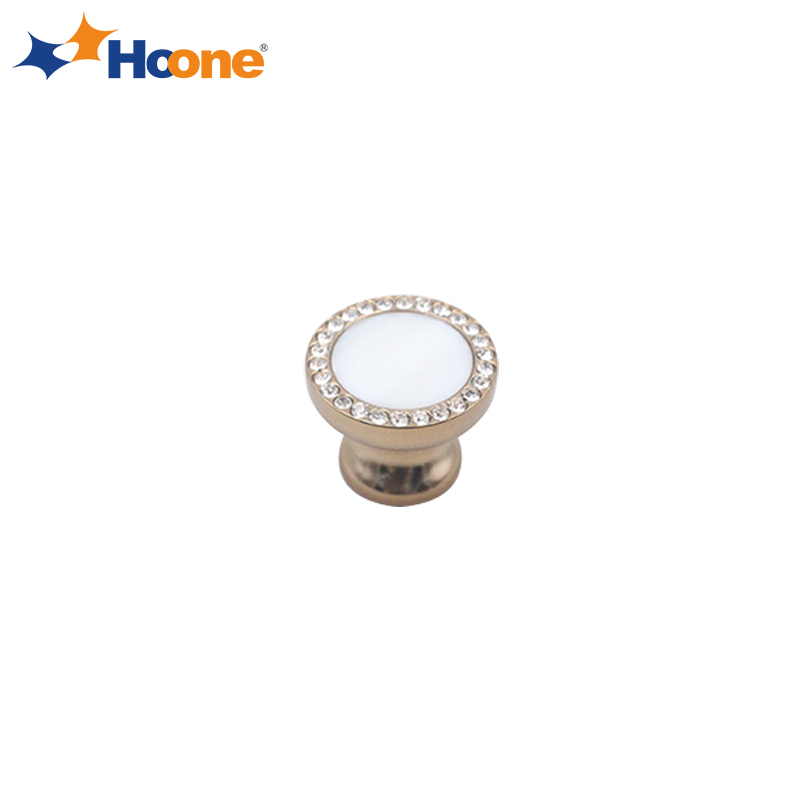 European Crystal Knob With Shell Furniture Hardware Zinc Alloy Knob A6698