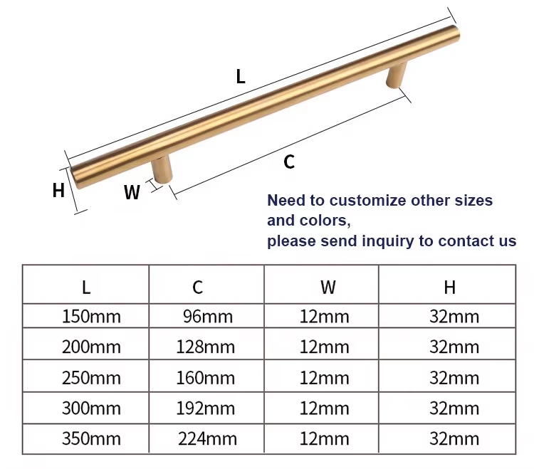 Round stainless steel handle