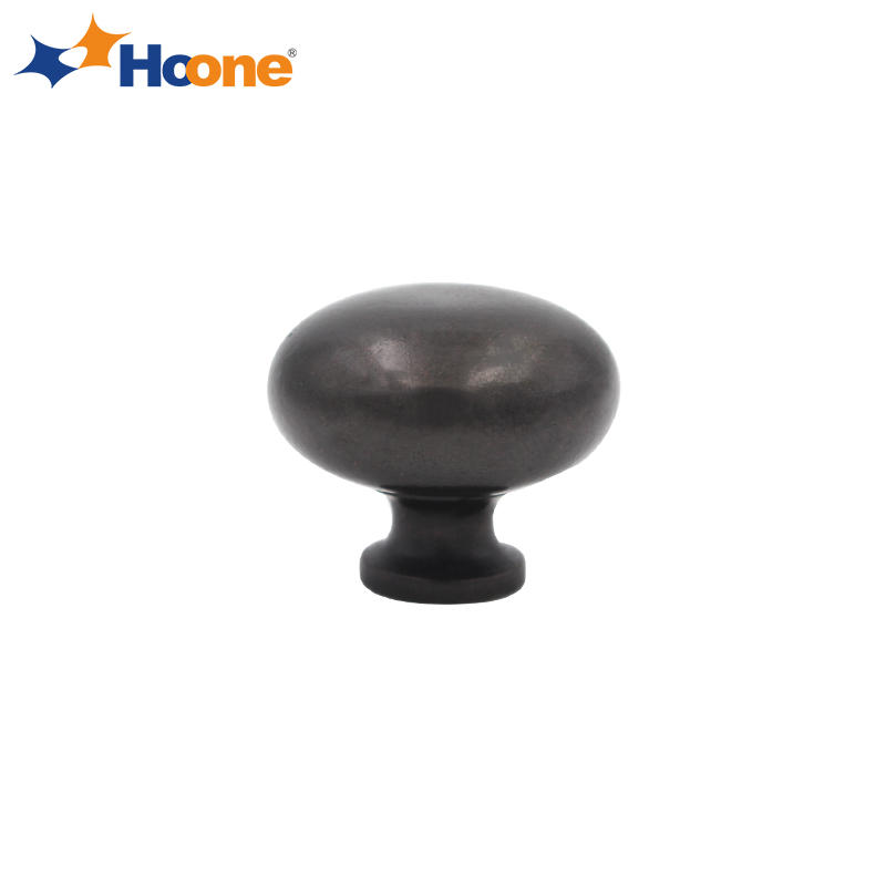 American Style Black Solid Round Single Hole Knob A4508-1