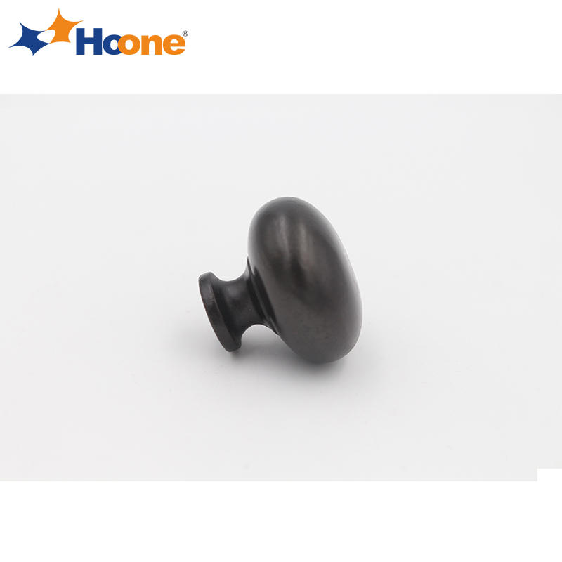 American Style Black Solid Round Single Hole Knob A4508-2